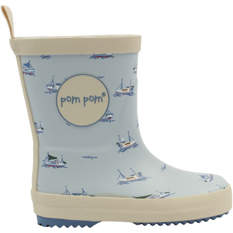 Pom Pom Pearl Blue Boat AOP Bliss Rubber Stövlar AOP