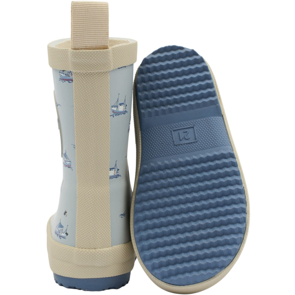 Pom Pom Pearl Blue Boat AOP Bliss Rubber Stövlar AOP