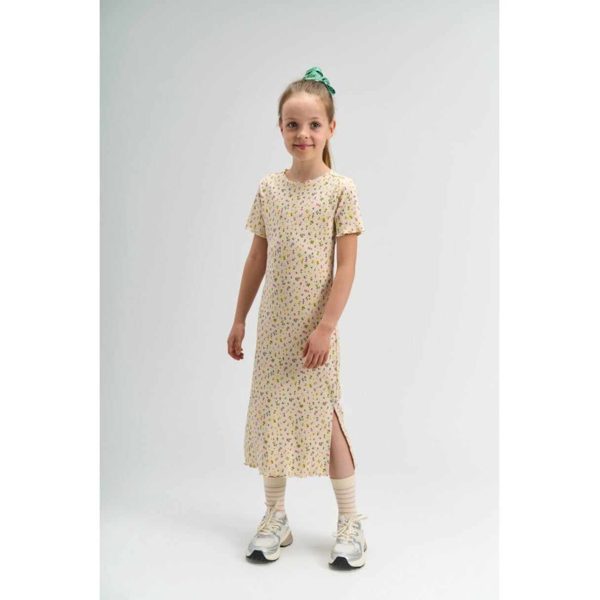 The New Gardenia Aop Tnsummer S_S Long Rib Klänning