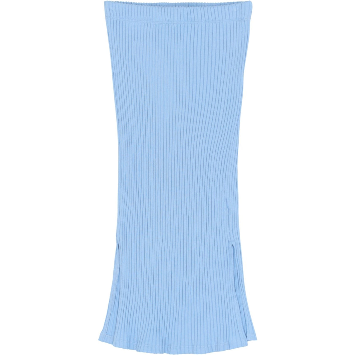 The New Forever Blue Tntove Long Rib Kjol
