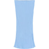 The New Forever Blue Tntove Long Rib Kjol