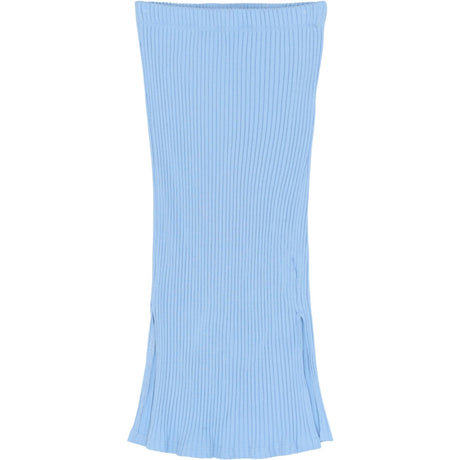 The New Forever Blue Tntove Long Rib Kjol