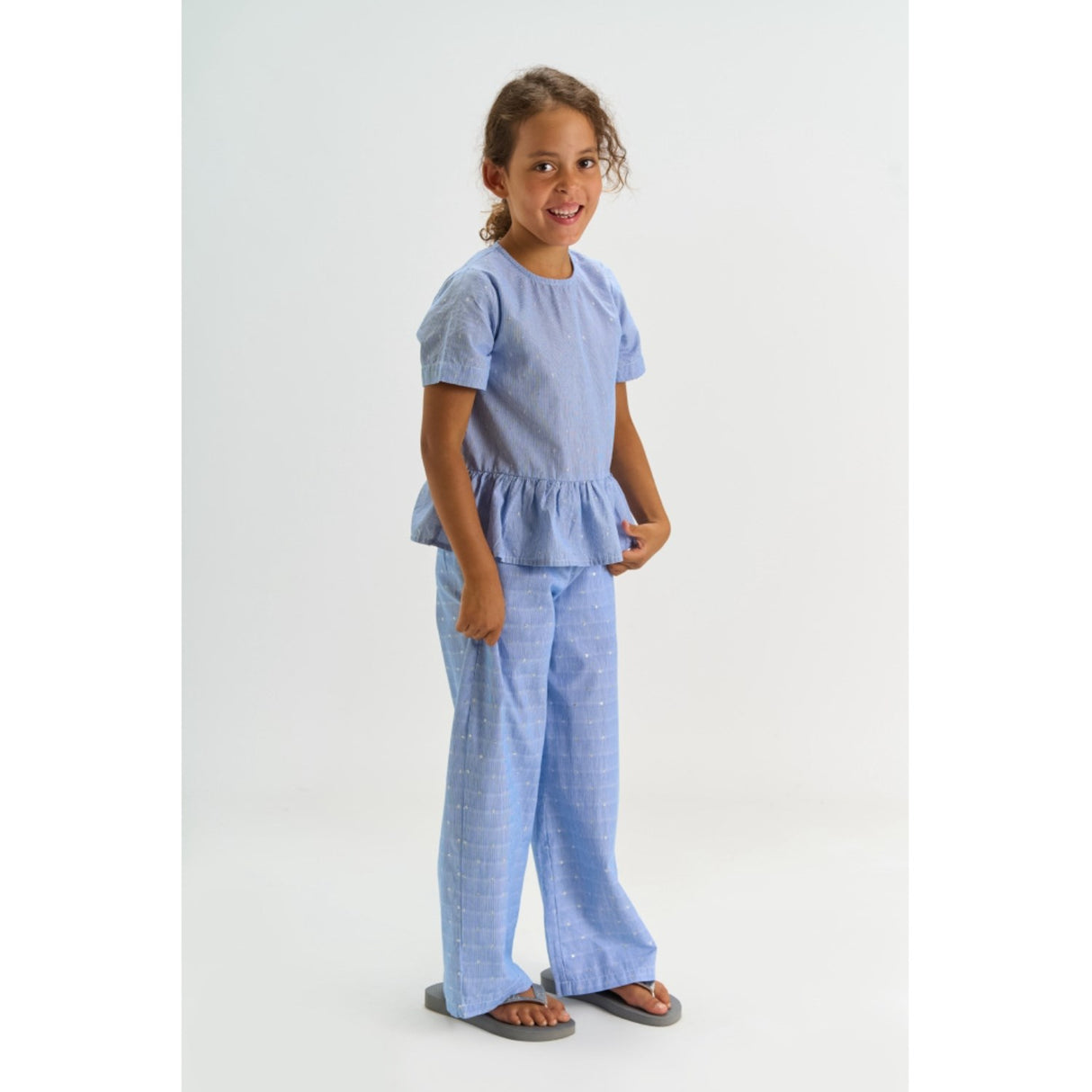 The New Forever Blue Striped Tntheresa Wide Byxor