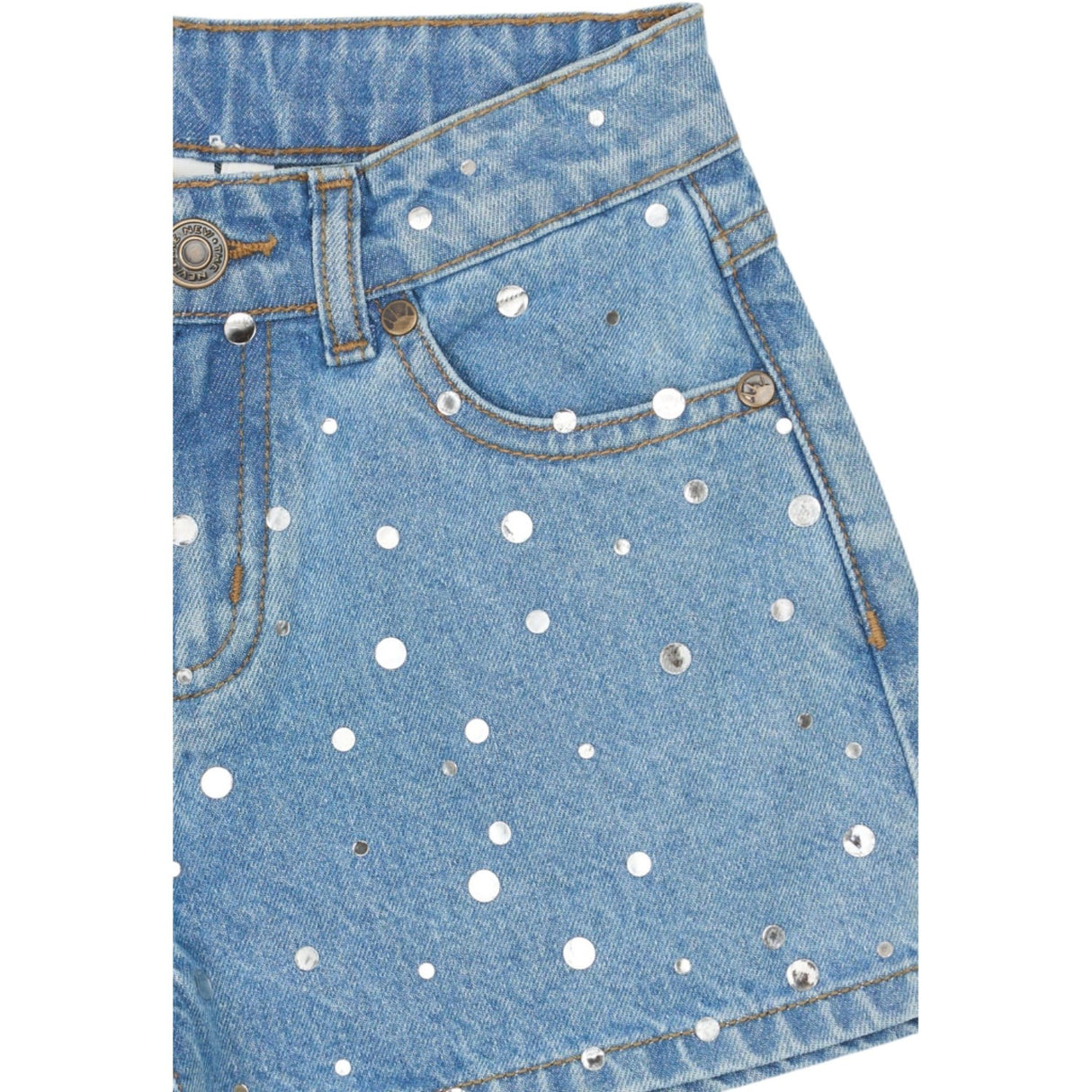 The New Light Blue Denim Tnromina Regular Fit Denim Shorts