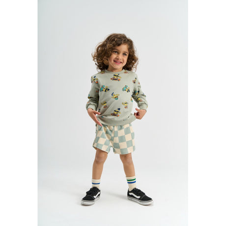 THE NEW Siblings Aqua Gray Aop Tnstsantiago Sweatshirt