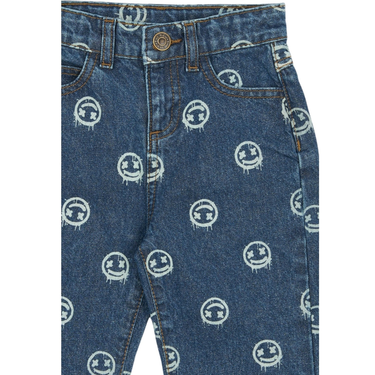 THE NEW Siblings Medium Blue Denim Aop Tnstspero Baggy Fit Jeans