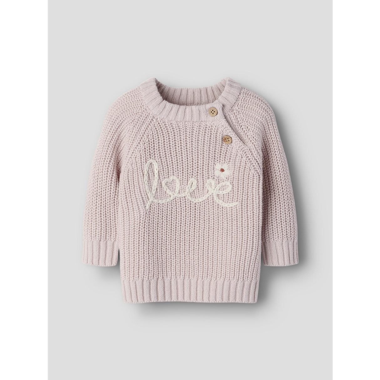 Lil'Atelier Hushed Violet Nbfemlen Emb Ls Stickad Lil