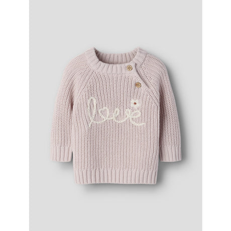 Lil'Atelier Hushed Violet Nbfemlen Emb Ls Stickad Lil