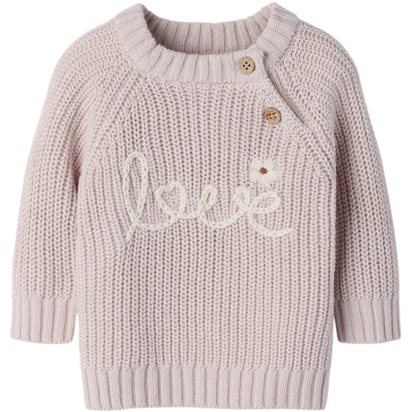 Lil'Atelier Hushed Violet Nbfemlen Emb Ls Stickad Lil