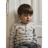 Lil'Atelier Glacier Gray Elephant Nmmlavo Eno Slim Ls Topp Lil