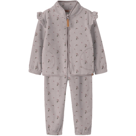 Lil'Atelier Hushed Violet Flowers Nmflaspektra Fleece Sett Aop Lil