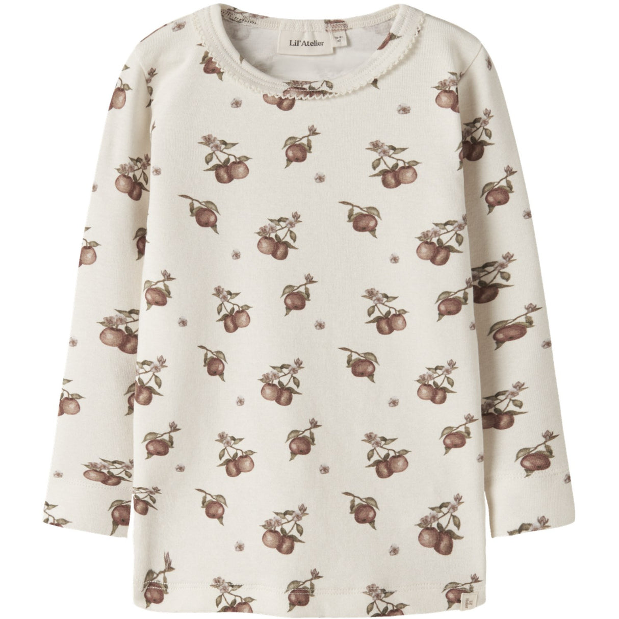 Lil'Atelier Turtledove Apples Nmfgayo Sig Ls Slim Topp Lil