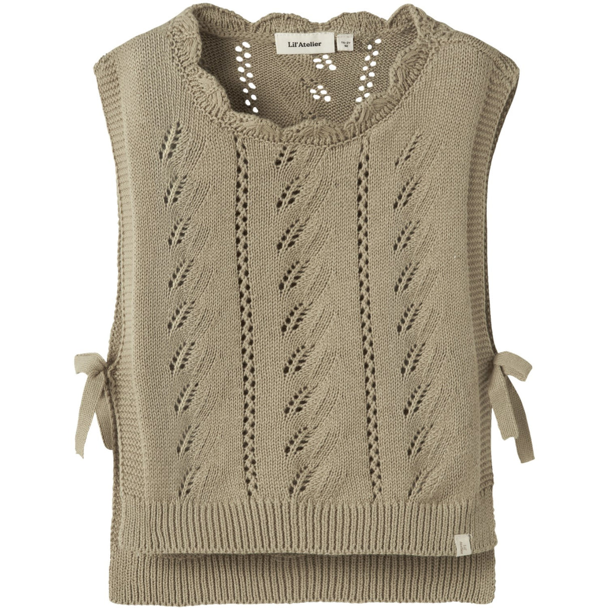 Lil'Atelier Twill Nmfleou Sl Stickad Väst Lil