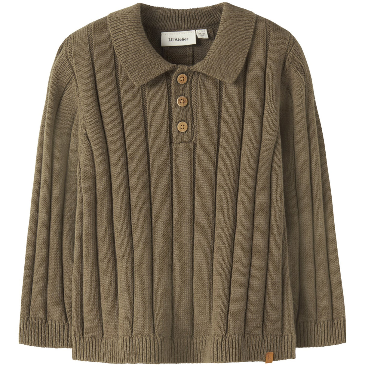 Lil'Atelier Kangaroo Nmmlomon Ls Loose Stickad Pikétröja Lil