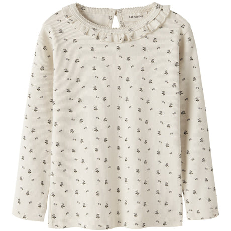 Lil'Atelier Turtledove Blue Flower Nmflago Mai Ls Slim Topp Lil