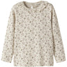 Lil'Atelier Turtledove Rose Flower Nmflago Mai Ls Slim Topp Lil
