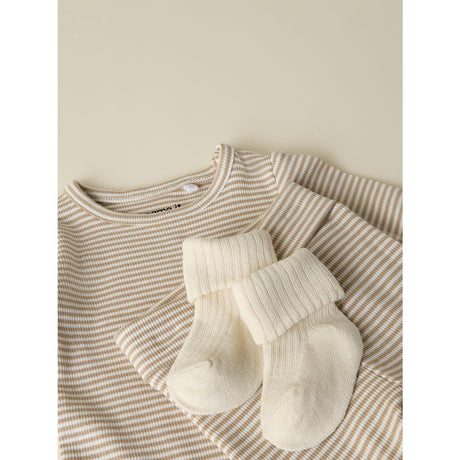 Name It Antique White Sesame Nbnnugat 2P Strumpor