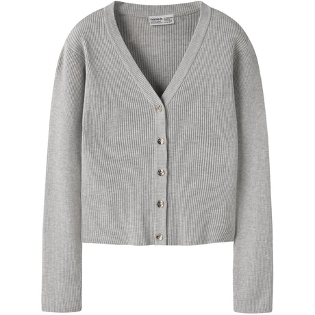 Name It Light Grey Melange Nkflarenlise Xsl Ls Stickad Card