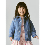 Name It Medium Blue Denim Unicorn Glitter Nmfluna Glitter Dnm Jacka 4577-Im L