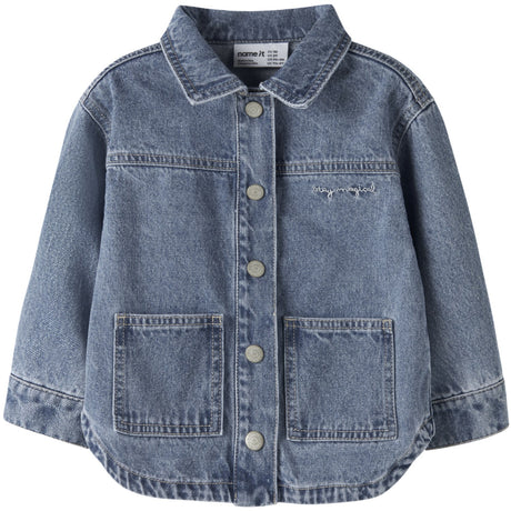 Name It Medium Blue Denim Unicorn Glitter Nmfluna Glitter Dnm Jacka 4577-Im L