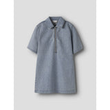 Name It Special Blue Grey Denim Nkfrain 2/4 Loose Dnm Klänning 4577-Im