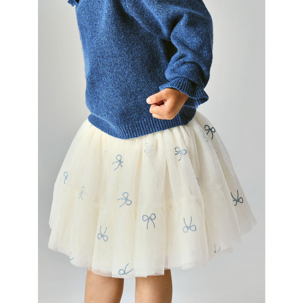 Name It Antique White Vintage Indigo Nmfkira Tyll Kjol