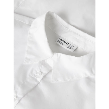 Name It Bright White Nkflimon Ls Skjorta