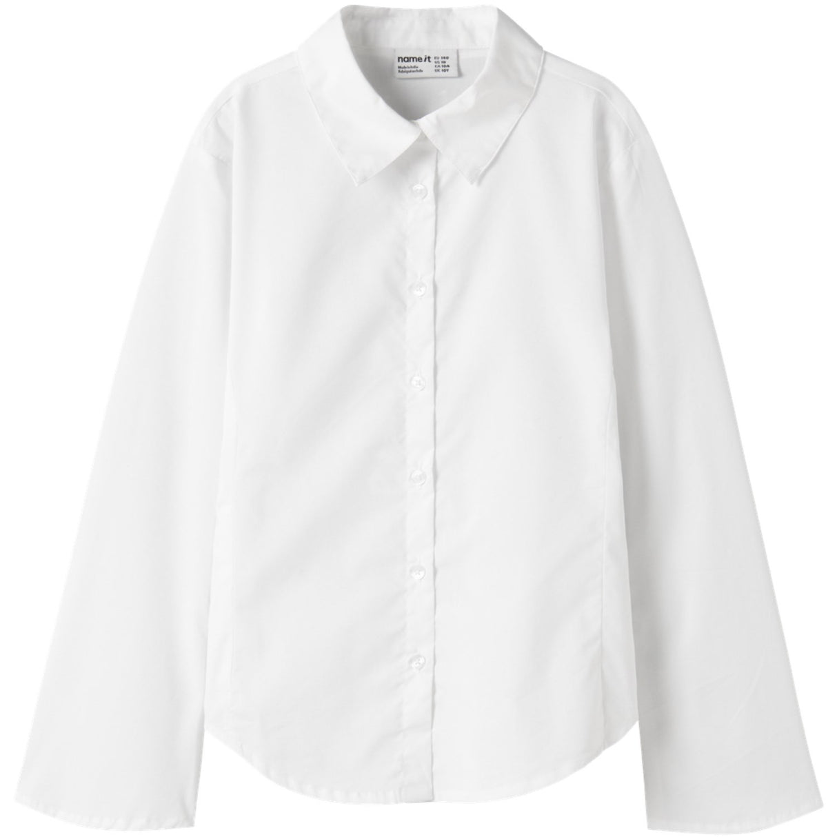 Name It Bright White Nkflimon Ls Skjorta