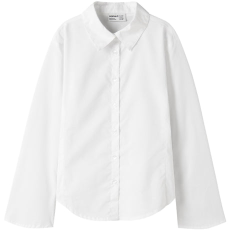 Name It Bright White Nkflimon Ls Skjorta