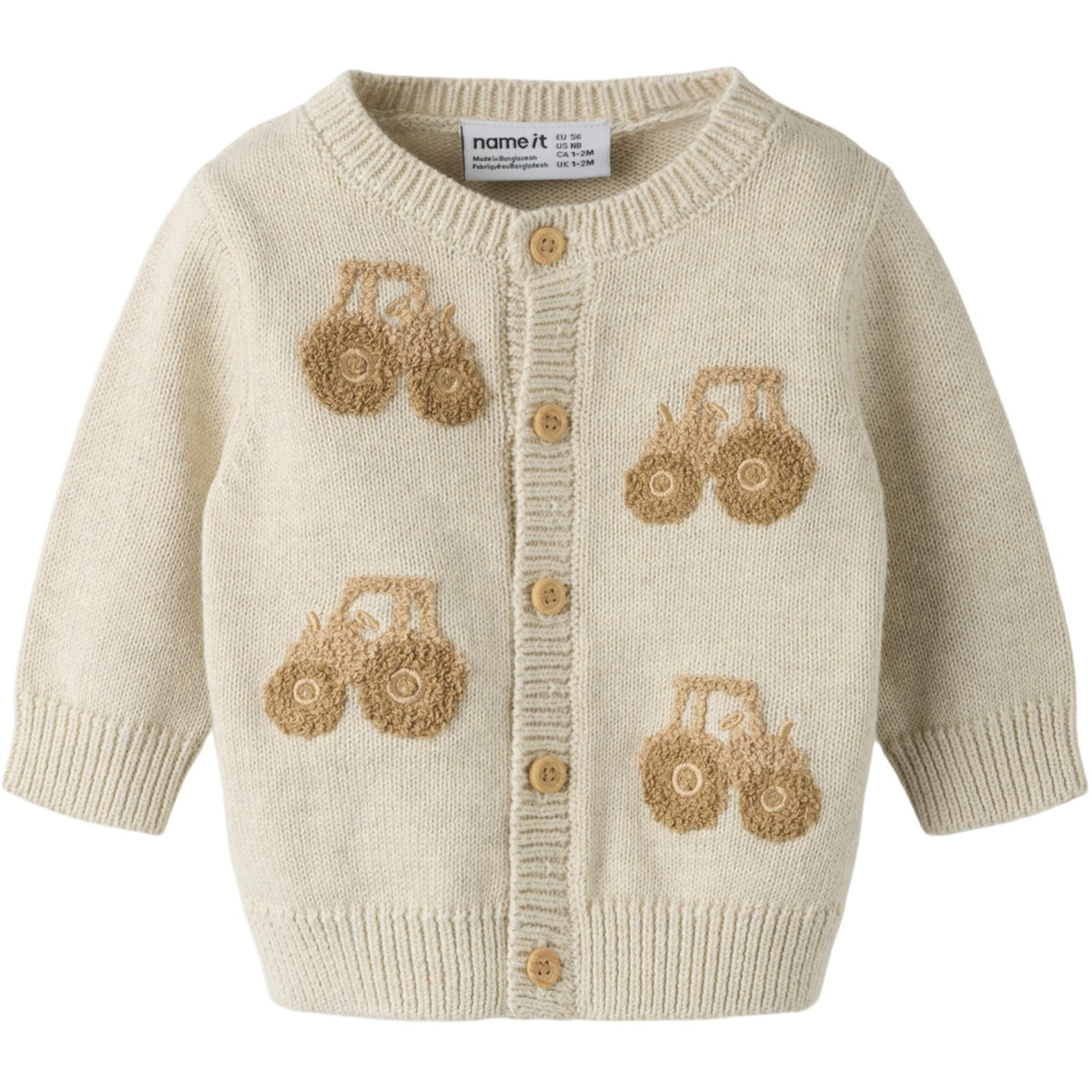 Name It Peyote Melange Sesame Tractor Nbmlondon Ls Stickad Card