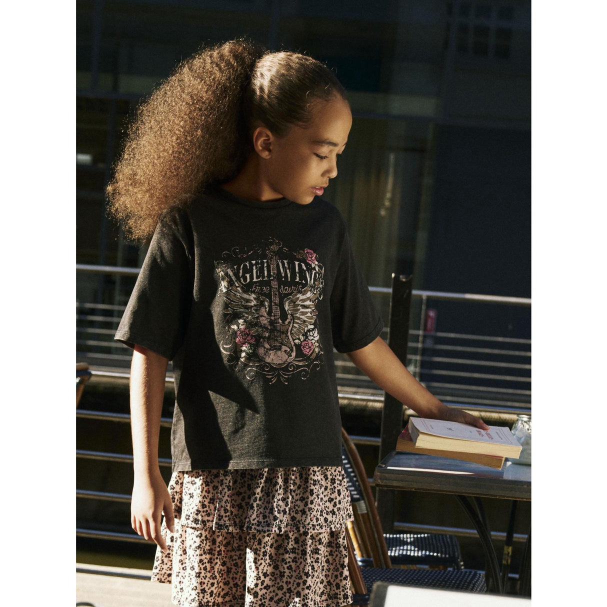Name It Black Nkflonna Ss Nreg Topp Box