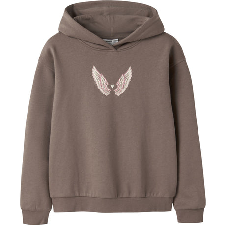 Name It Brown Lentil Nkflotuse Ls Rlx Sweat Wh Bru