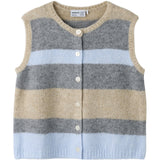 Name It Subdued Blue Nkfluci Loose Stickad Väst