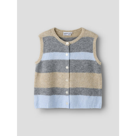 Name It Subdued Blue Nkfluci Loose Stickad Väst