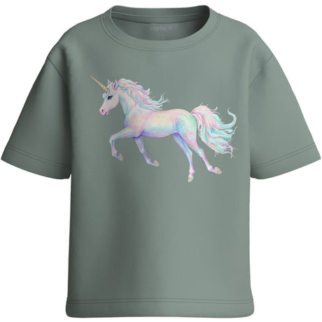 Name It Green Milieu Unicorn Nmfvotea Ss Nreg Topp