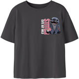 Name It Black Oyster Nkfjynin Stitch Ss Nreg Topp Box Wdi