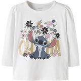 Name It Bright White Nmfjina Stitch Ls Topp Box Noos Wdi