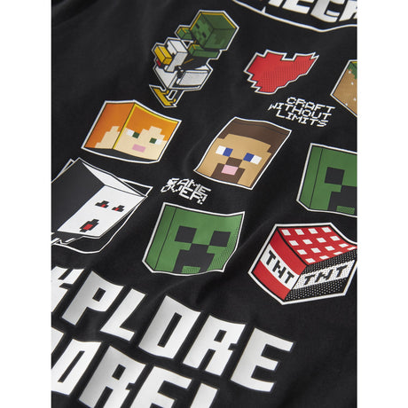 Name It Black Nkmjulio Minecraft Ss Nreg Topp Box Bfu