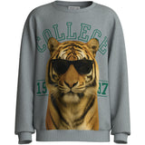 Name It Grey Melange College Nkmvoto Ls Nreg Sweat Unb
