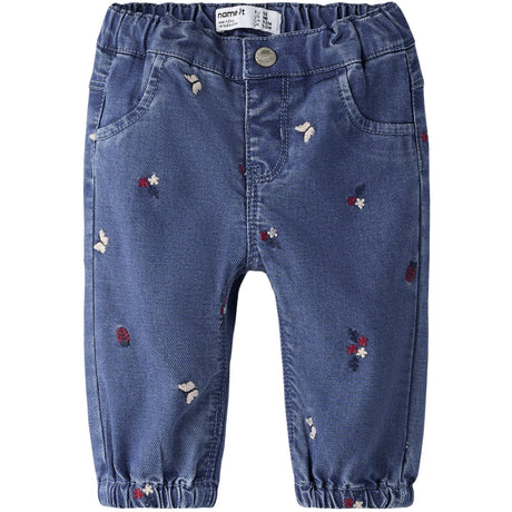 Name It Medium Blue Denim Nature Nbfrose Shaped R Emb Jeans 5321-Yb H
