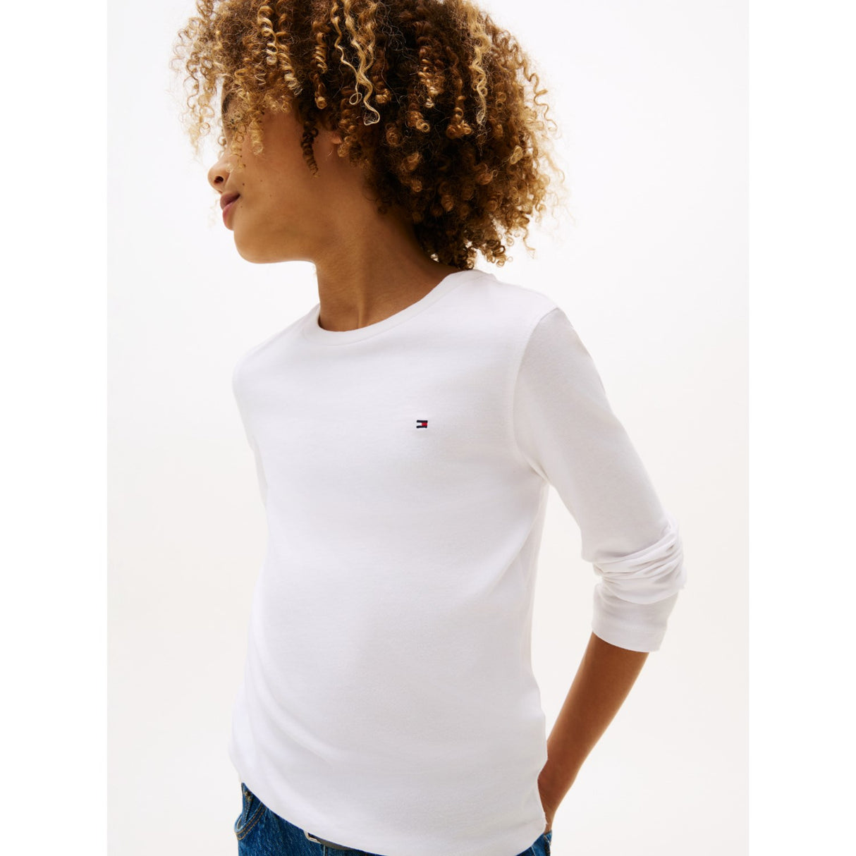 Tommy Hilfiger Boys Basic CN Blus Bright White