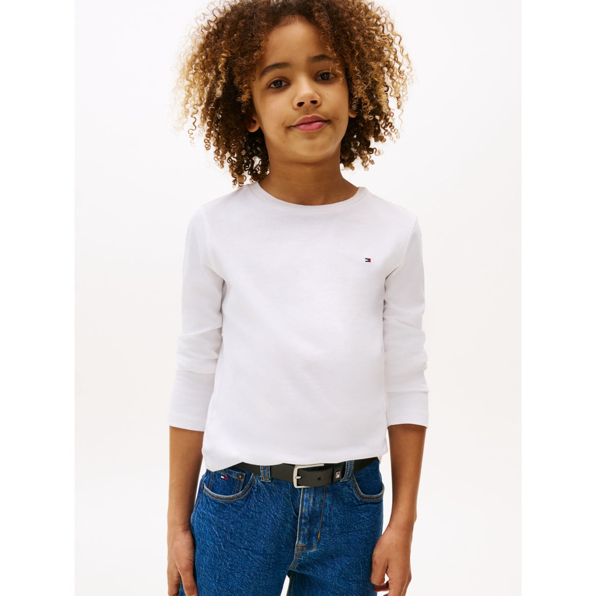 Tommy Hilfiger Boys Basic CN Blus Bright White