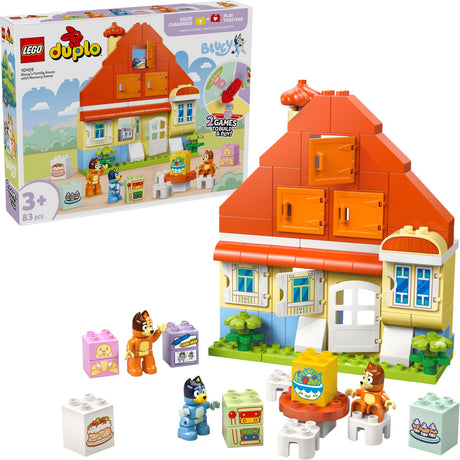 LEGO® DUPLO Bluey - Blueys Families Hus Med Huskespil 10459