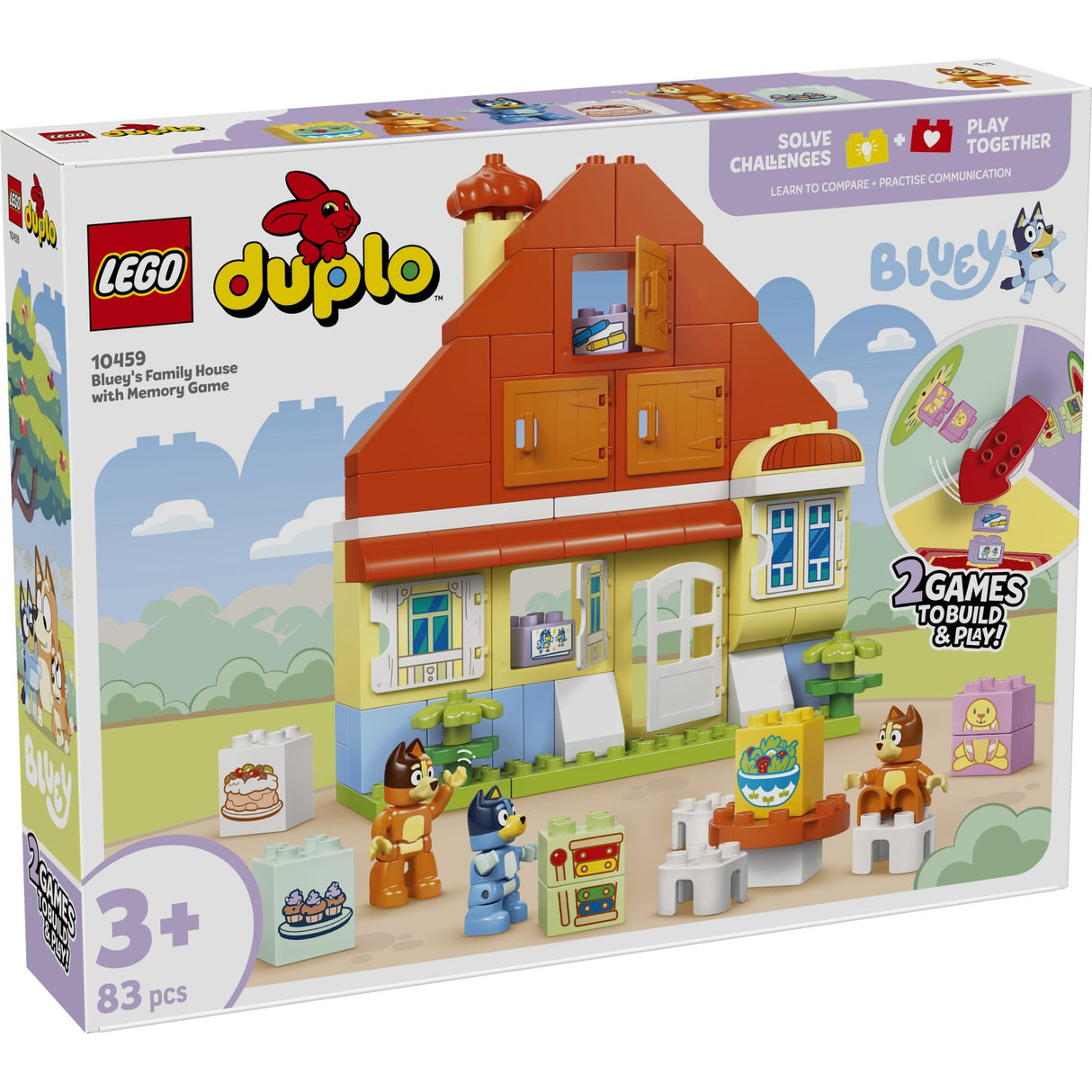 LEGO® DUPLO Bluey - Blueys Families Hus Med Huskespil 10459
