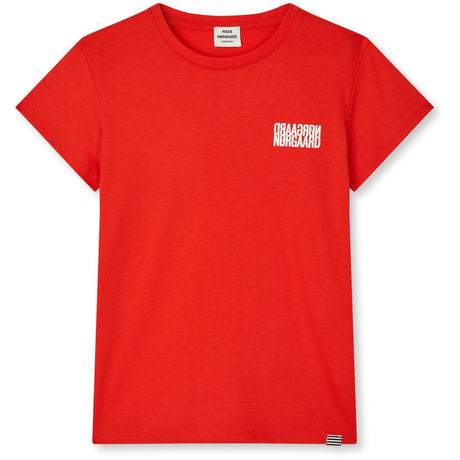 Mads Nørgaard Fiery Red Single Bomull Tuvina Mini Spegel Tee