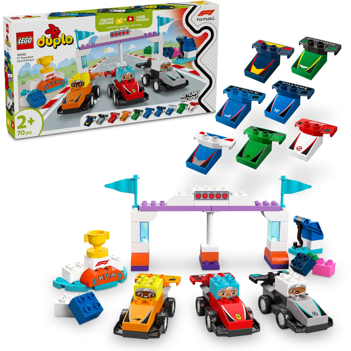 LEGO® DUPLO Town - F1®-teams Med Racerbiler Och Kørere 10445