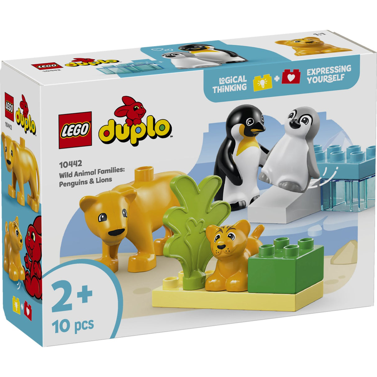 LEGO® DUPLO Town - Vilde Dyrefamilier: Pingviner Och Løver 10442