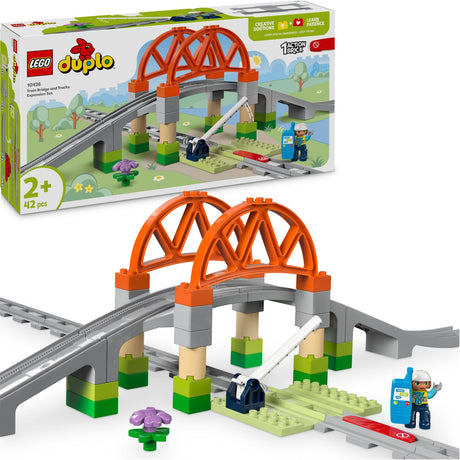 LEGO® DUPLO Town - Togbro Och Spor – Udvidelsessæt 10426