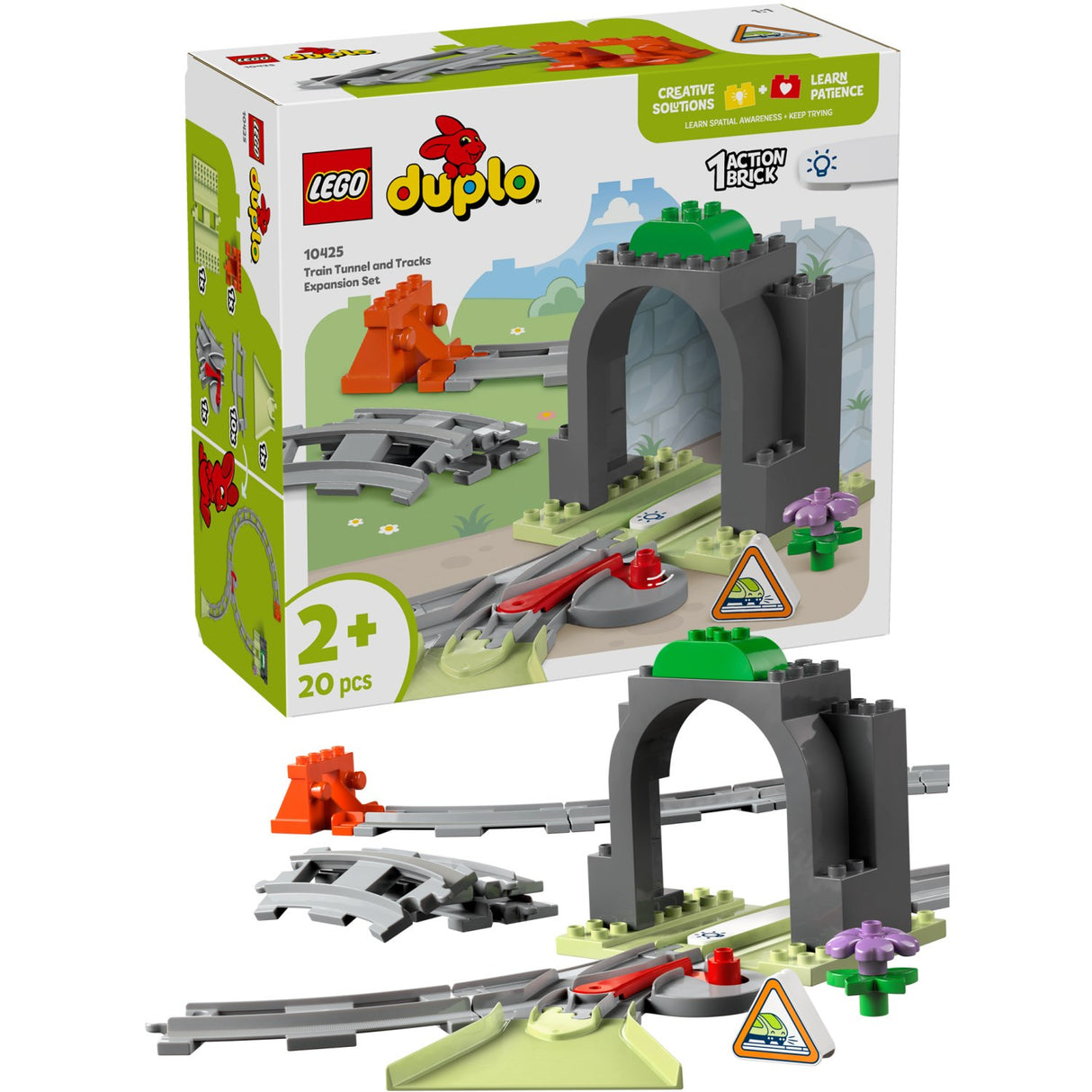 LEGO® DUPLO Town - Togtunnel Och Spor – Udvidelsessæt 10425