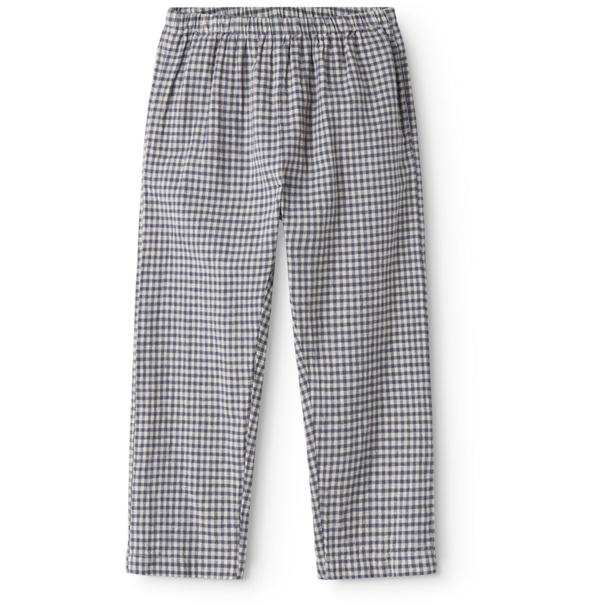 MarMar Cotton Linen Marine Check Panto Byxor
